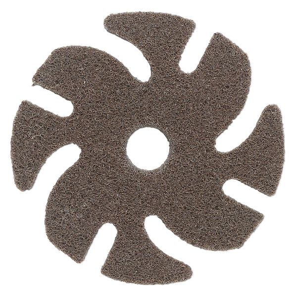 Abrasive disc, 3M™ Scotch-Brite™ EXL Unitized, plastic, brown, medium grit, 3-inch replacement disc for Jooltool™. Sold individually. image number 0