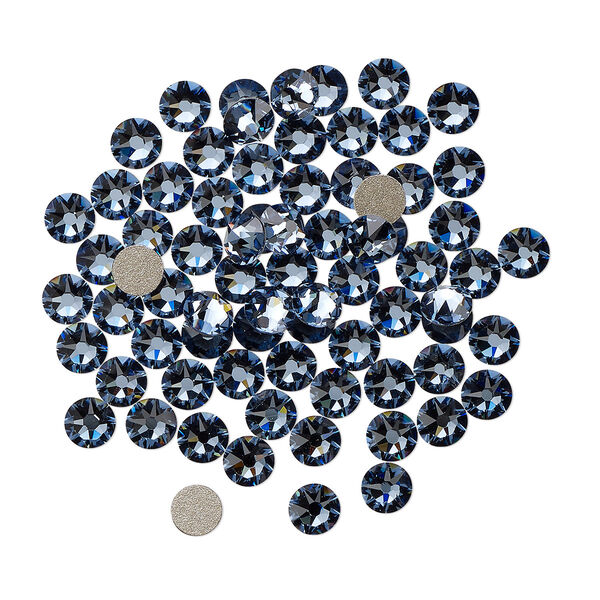 Flat back 1440pk denim blue foil back, Swarovski® 3-3.2mm rose round SS12 2088 image number 0