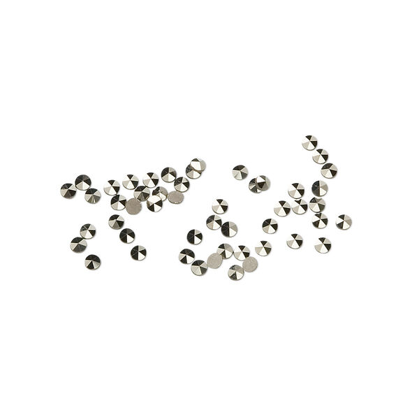 Marcasite 1pkg50, hand-cut faceted round gem natural B grade, 1.75mm image number 0