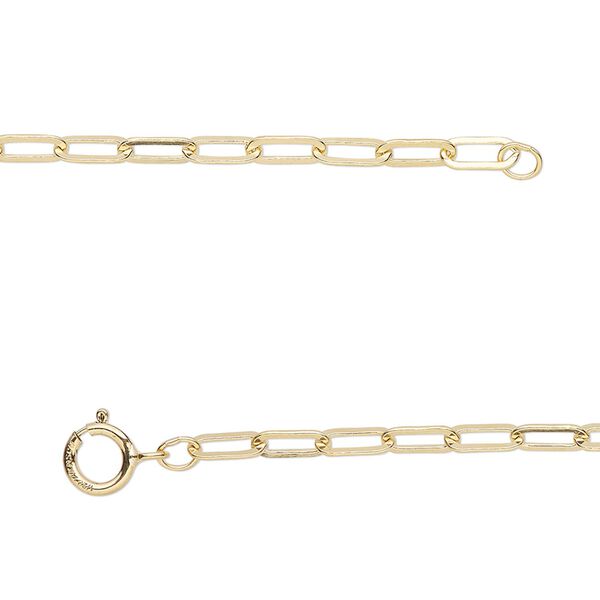 Chain, 14Kt gold-filled, 2.6mm long cable, 20 inches with springring clasp. Sold individually. image number 0