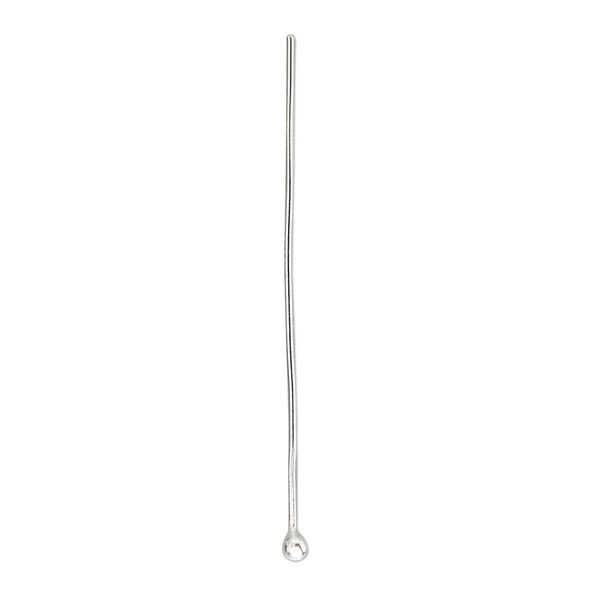 Head pin, Hill Tribes, sterling silver, 1-1/2 inches with ball, 22 gauge. Sold per pkg of 6. image number 0