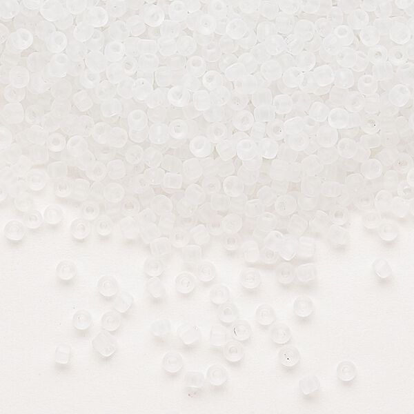 Seed bead, Dyna-Mites™, glass, pkg/40g, #11 round, translucent matte clear, (4MA 11/0 RR). image number 0
