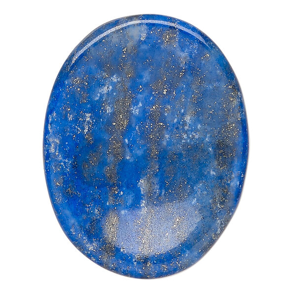 Lapis lazuli 1pkg1, oval worry stone natural C grade, 35x25mm image number 0