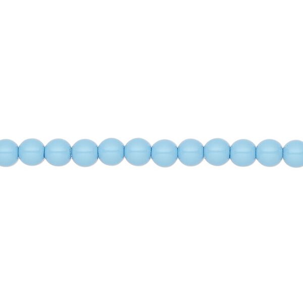 Pearl 50pk aqua blue, Preciosa Czech crystal 4mm round image number 0
