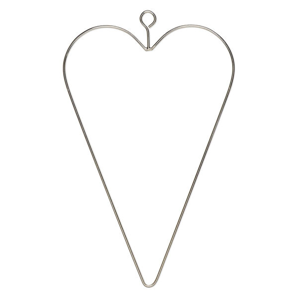 Wire frame, steel, 8x5-inch heart. Sold individually. image number 0