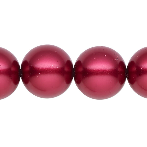 Pearl 1pk red, Celestial Crystal® 16mm round 15.5-16 inch image number 0