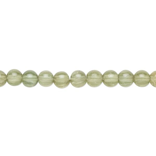 Green apatite 1pkg1, round bead natural , 8 inch 4mm image number 0