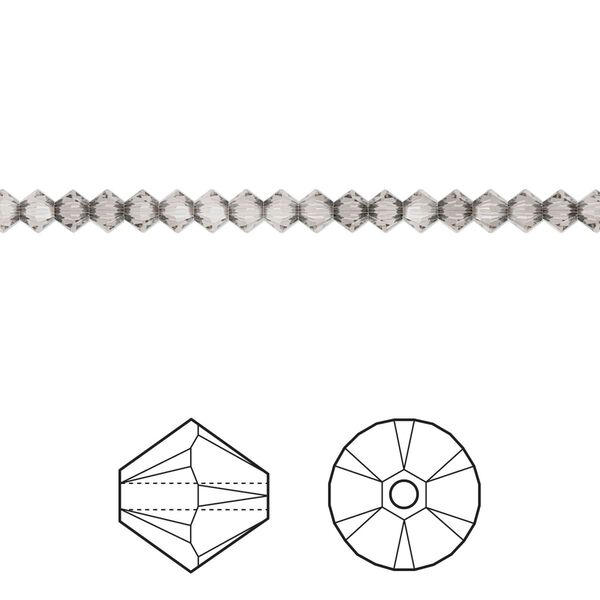 Bead 1440pk greige, Swarovski® 3mm XILION bicone 5328 image number 0