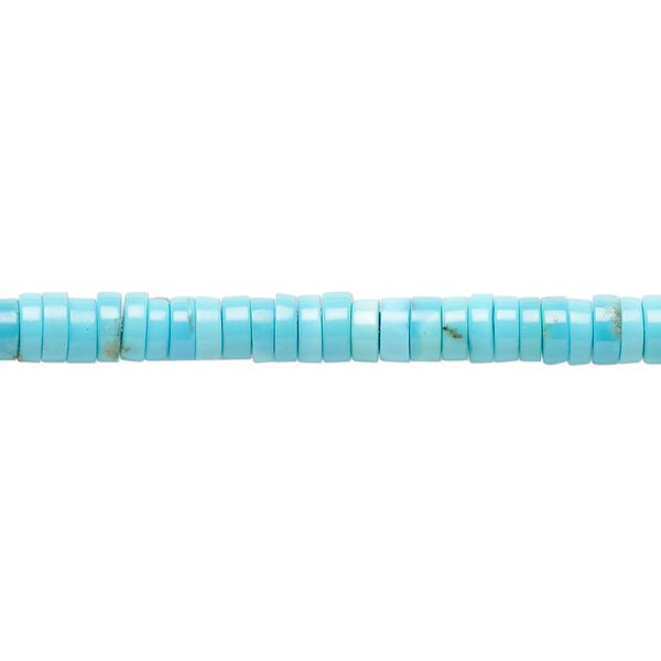 Sleeping beauty turquoise 1pkg1, heishi bead natural 15.5-16 inch 4.5x2mm-4.5x3mm image number 0