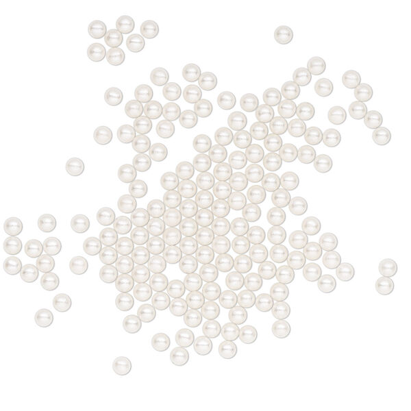 Pearl 500pk white, Crystal Passions® 2mm undrilled round 5809 image number 0