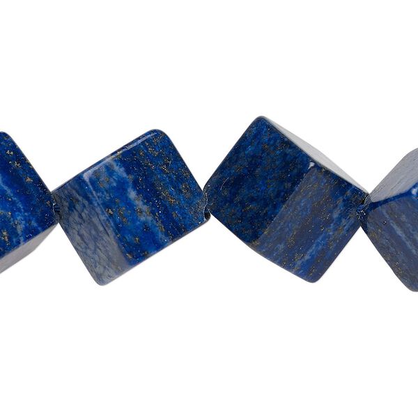 Lapis lazuli 1pkg1, diagonally drilled cube bead 15 inch 18x18mm-20x20mm image number 0