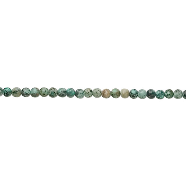 African "turquoise" 1pkg1, round bead 15.5-16 inch 2mm image number 0