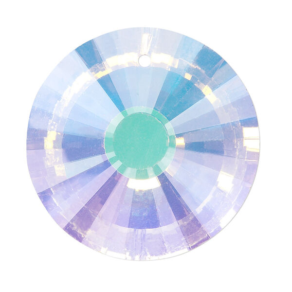 Focal, glass, clear AB, 35mm faceted sunray disc. Sold individually. image number 0