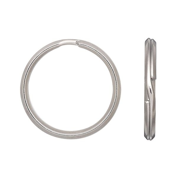 Split ring, stainless steel, 25mm round. Sold per pkg of 10. image number 0