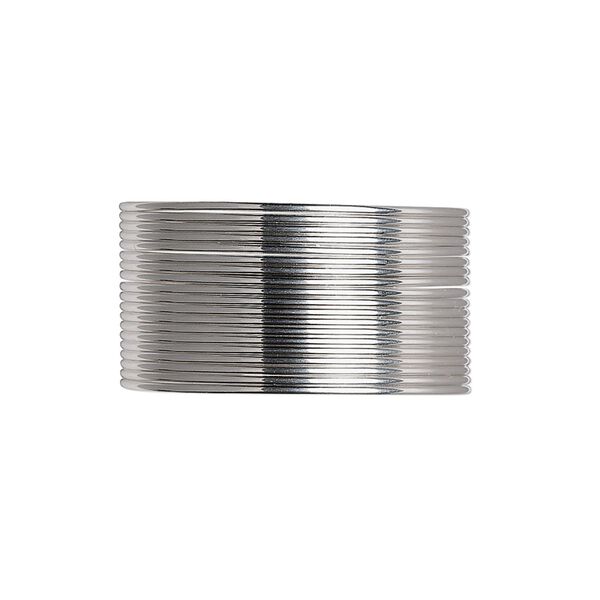 Wire, Beadalon®, stainless steel, 3/4 hard, half-round, 21 gauge. Sold per pkg of 12 meters. image number 0