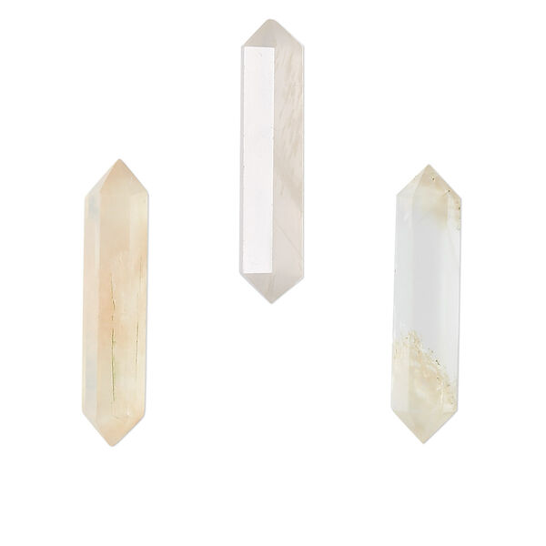 Moonstone 1pkg1, undrilled double terminated point component natural 20x4mm-22x6mm image number 0