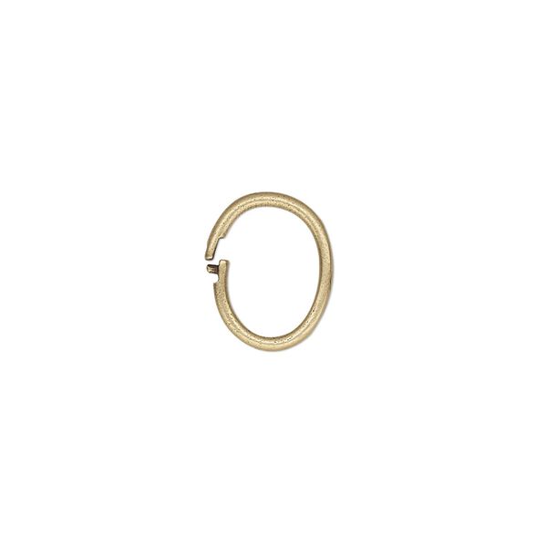 Loop Lock™, JBB Findings, antiqued brass, 12x10mm smooth oval. Sold per pkg of 4. image number 0