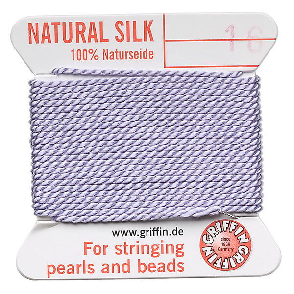 Thread, Griffin, silk, lilac, size #16. Sold per 2-meter card (approximately 78 inches). image number 0