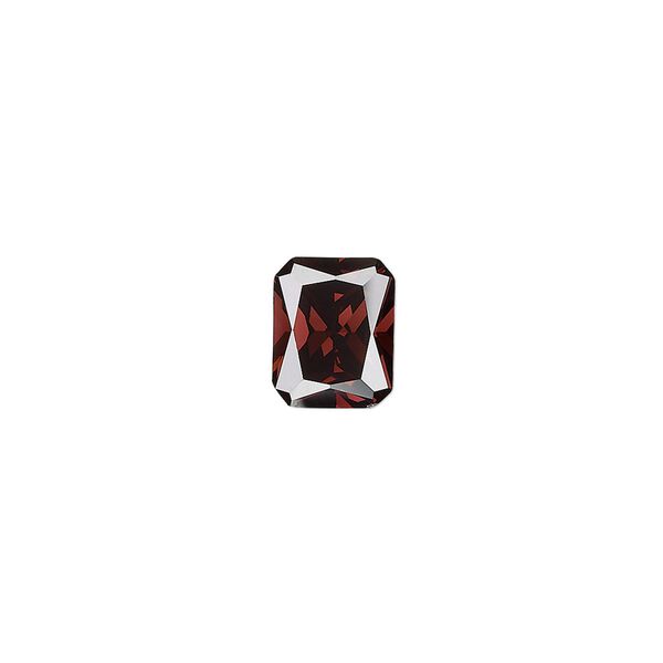 Gem, cubic zirconia, alexandrite purple, 10x8mm faceted emerald-cut, Mohs hardness 8-1/2. Sold individually. image number 0