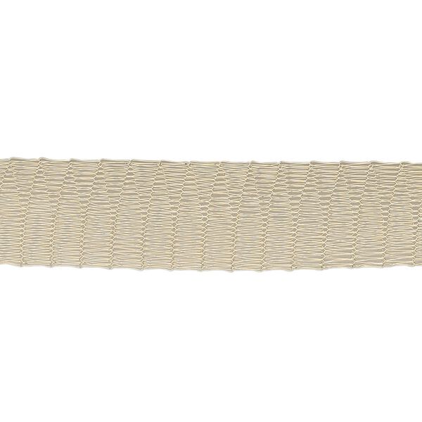 Mesh ribbon, enameled brass, gold, 12mm tubular, fits up to 18mm bead. Sold per 1-meter pkg. image number 0