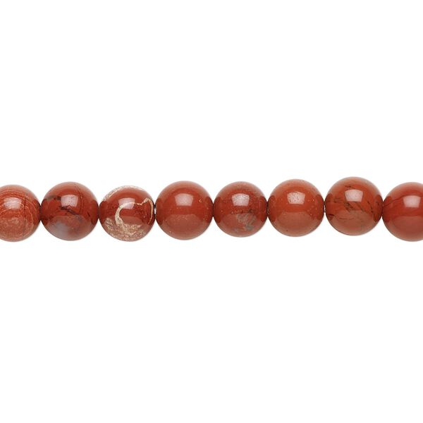 Red jasper 1pkg1, round bead natural 15.5-16 inch 6mm image number 0
