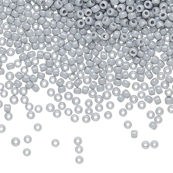 Seed bead, TOHO BEADS®, glass, pkg/7.5g, #11 round, opaque grey (TR-11-53). image number 0