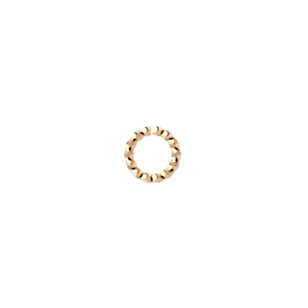 Jump ring, gold-plated brass, 8mm twisted round, 5.8mm inside diameter, 16 gauge. Sold per pkg of 1,000. image number 0