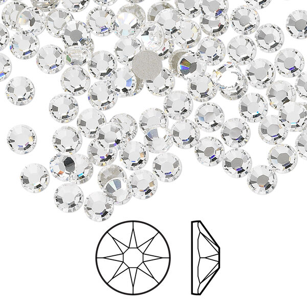 Flat back 144pk crystal foil back, Crystal Passions® 3.8-4mm rose round SS16 2088 image number 0