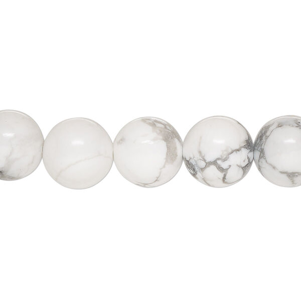 Howlite 1pkg1, round bead natural 15.5-16 inch 10mm image number 0