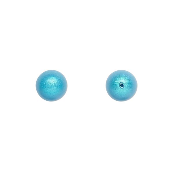 Pearl 4pk iridescent dark turquoise, Crystal Passions® 8mm round 5818 image number 0