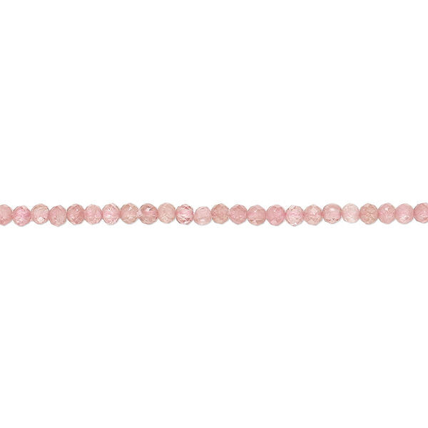 Pink tourmaline 1pkg1, hand-cut faceted round bead natural 15.5-16 inch 2mm image number 0