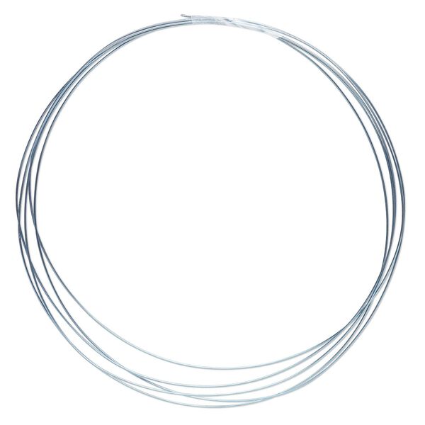 Wire, anodized niobium, light blue, half-hard, round, 22 gauge. Sold pkg of 5 feet. image number 0