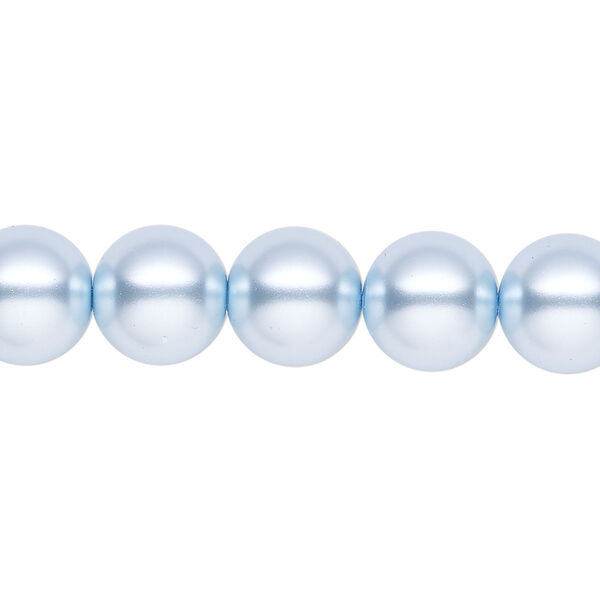 Pearl 2pk light blue, Celestial Crystal® 10mm round 15.5-16 inch image number 0