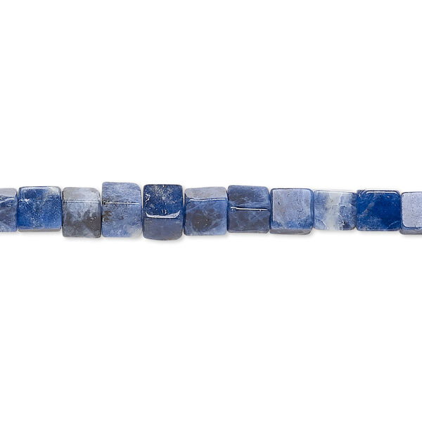 Sodalite 1pkg1, cube bead natural 15.5-16 inch 4mm image number 0