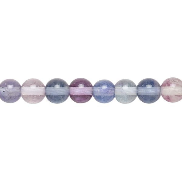 Rainbow fluorite 1pkg1, round bead natural 15.5-16 inch 6mm image number 0