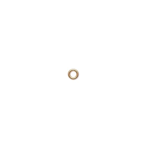 Jump ring, 14Kt gold-filled, 3.3mm round, 1.8mm inside diameter, 20 gauge. Sold per pkg of 20. image number 0