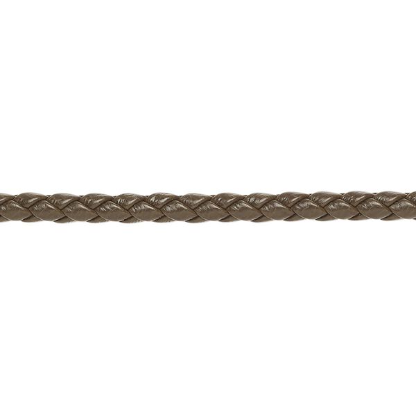Bolo cord, leatherette, brown, 3mm braided round. Sold per 5-yard section. image number 0