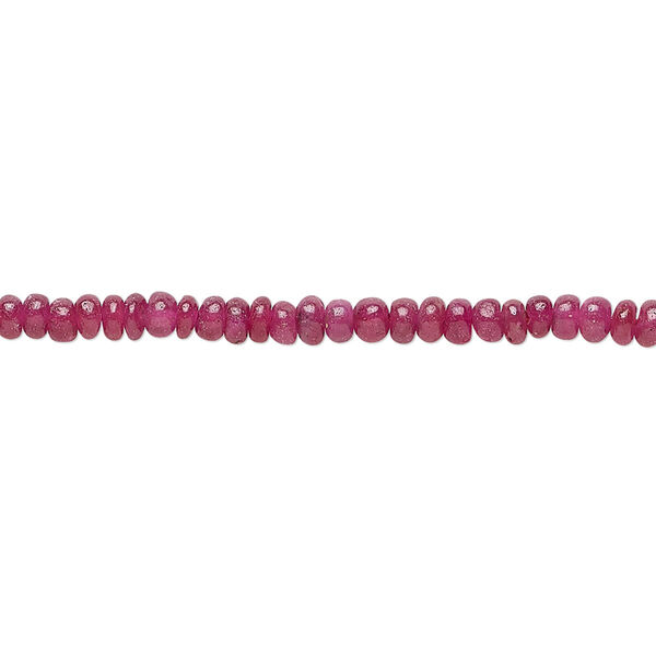 Ruby 1pkg1, hand-cut rondelle bead 6 inch 3x1mm-3x2mm image number 0
