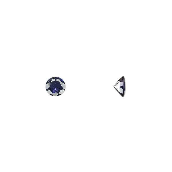 Iolite 1pkg1, hand-cut faceted round gem natural 5mm image number 0