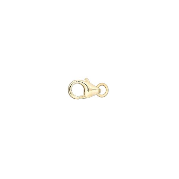 Clasp, lobster claw, 14Kt gold-filled, 8x5mm with 3.5mm jump ring. Sold individually. image number 0