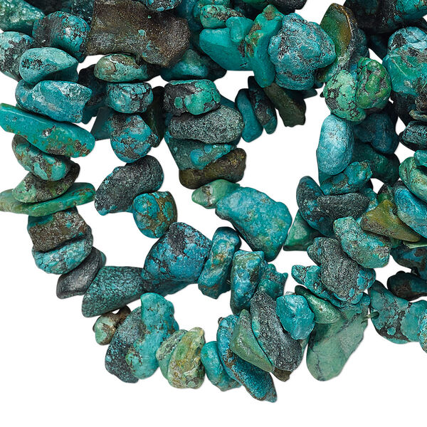 Turquoise 1pkg1, chip / nugget bead 34 inch medium / mini image number 0