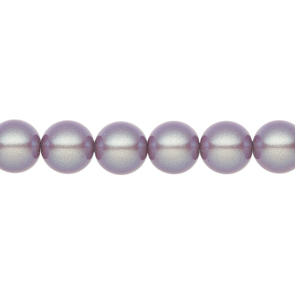 Pearl 100pk pearlescent violet, Preciosa Czech crystal 8mm round image number 0