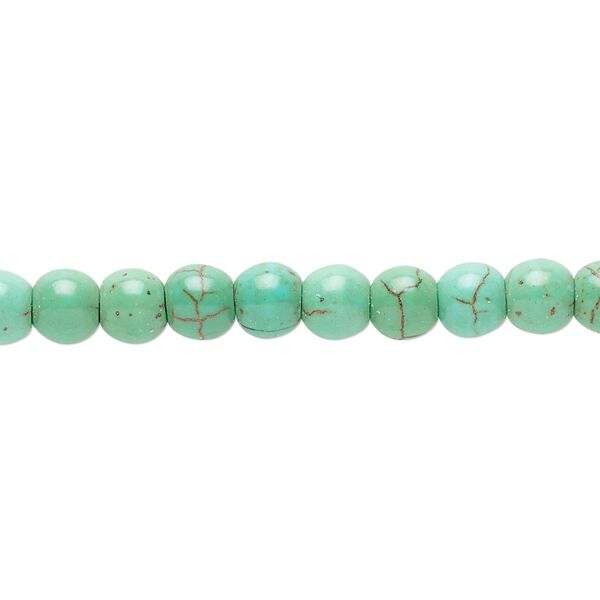 Magnesite 1pkg1, round bead 15 inch 5-6mm image number 0