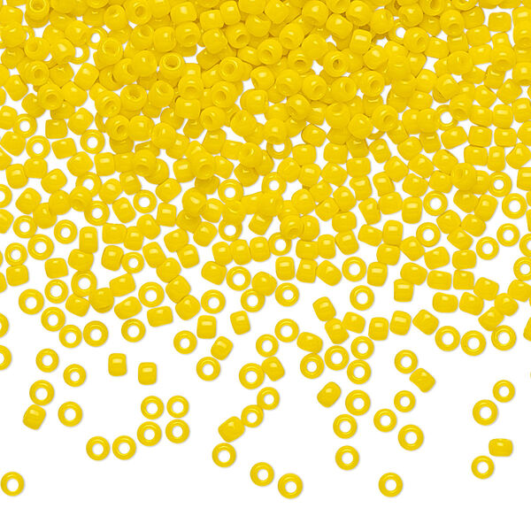 Seed bead, TOHO BEADS®, glass, pkg/250g, #11 round, opaque sunshine (TR-11-42B). image number 0