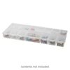 Organizer, plastic, clear, 9-1/2 x 1 x 4-1/4 inch rectangle with 14 fixed compartments with individual snap lids. Sold individually. image number 0