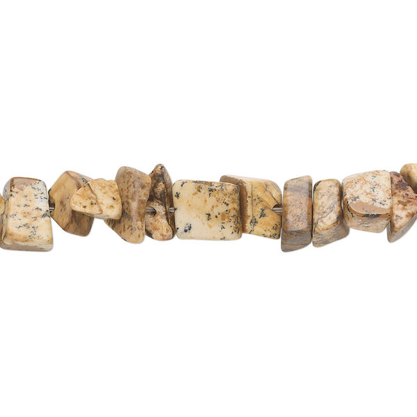 Picture jasper 1pkg1, chip bead natural B grade, 32 inch medium image number 0