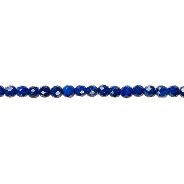 Lapis lazuli 1pkg1, faceted round bead natural A- grade, 15.5-16 inch 3mm image number 0