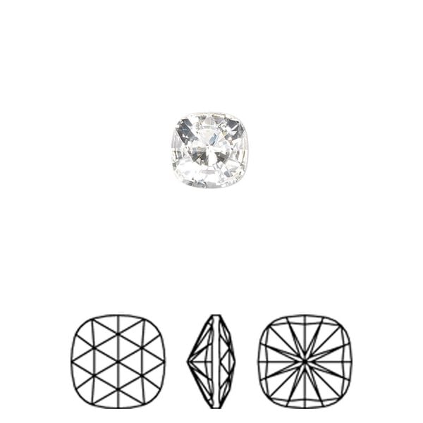 Fancy stone 2pk crystal foil back, Crystal Passions® 8mm rose cut cushion 4471 image number 0