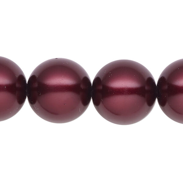 Pearl 1pk bordeaux, Celestial Crystal® 16mm round 15.5-16 inch image number 0