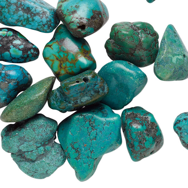 Turquoise 1pkg1, nugget bead 1/4 lb mix medium to extra-large image number 0